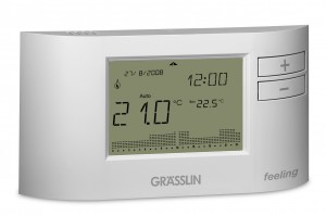 Grasslin FEELINGCH1 Hard Wired Digital Thermostat - White