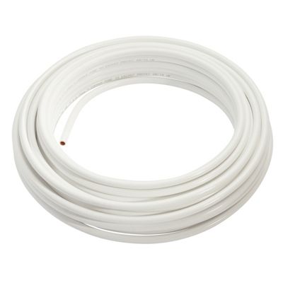 PVC Coated Copper Coil 10mm x 25mm - White